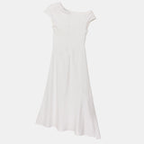 Ama Drapped Dress in White