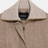 Grace Knit Collar Short Coat - Beige