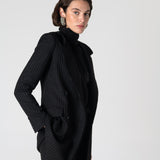 Mary Lacy Pinstripe Jacket - Black