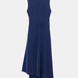 Amor Drapped Sateen Dress - Dusty Midnight