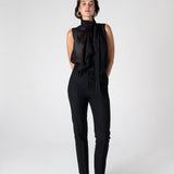 Mary Lacy Slim Fit Trousers - Black