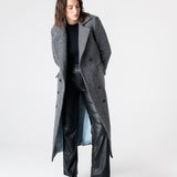 Adele Herringbone Coat - Baby Blue
