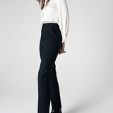 Mary Lacy Slim Fit Trousers - Dark Navy