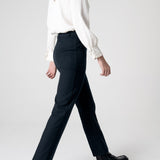 Mary Lacy Slim Fit Trousers - Dark Navy