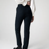 Mary Lacy Slim Fit Trousers - Dark Navy