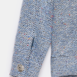 Carleen Textured Weaving Jacket - Ice Blue