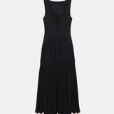 Lohan Textured Tweed Chiffon Dress