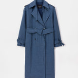 Trench coat in Denim Blue