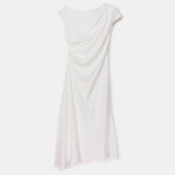But Draped Dress in White