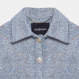 Carleen Textured Weaving Jacket - Ice Blue