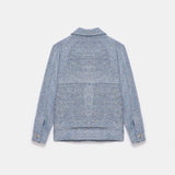 Carleen Textured Weaving Jacket - Ice Blue