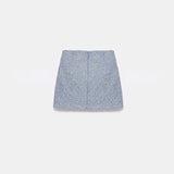 Carleen Textured Weaving Skirt - Ice Blue