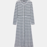 Marianne Stripe Maxi Dress - Cool Gray