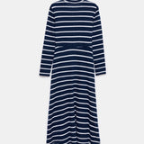 Marianne Stripe Maxi Dress - Navy Blue