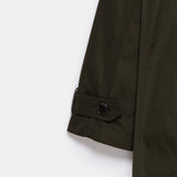 Beatrice Asymmetric Piece Trenchcoat - Khaki Green
