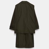 Beatrice Asymmetric Piece Trenchcoat - Khaki Green