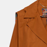 Beatrice Asymmetric Piece Trenchcoat - Cinnamon