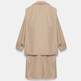 Beatrice Asymmetric Piece Trenchcoat - Light Beige