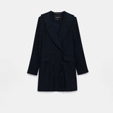 Mary Lacy Pinstripe Jacket - Dark Navy