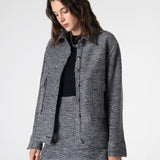 Carleen Textured Weaving Jacket - Anthracite