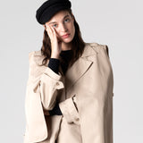 Beatrice Asymmetric Piece Trenchcoat - Light Beige