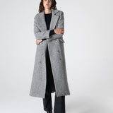 Adele Herringbone Coat - Cool Gray