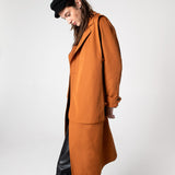 Beatrice Asymmetric Piece Trenchcoat - Cinnamon