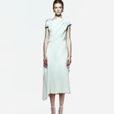 But Draped Dress in White
