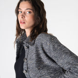 Carleen Textured Weaving Jacket - Anthracite