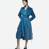 Trench coat in Denim Blue