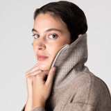 Grace Knit Collar Short Coat - Beige