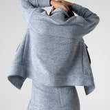Carleen Textured Weaving Jacket - Ice Blue