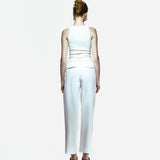Toba Trousers in Coral White