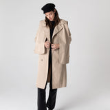 Beatrice Asymmetric Piece Trenchcoat - Light Beige
