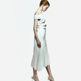 But Draped Dress in White