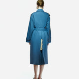 Trench coat in Denim Blue