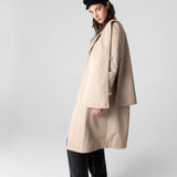 Beatrice Asymmetric Piece Trenchcoat - Light Beige