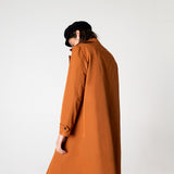 Beatrice Asymmetric Piece Trenchcoat - Cinnamon