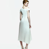 But Draped Dress in White