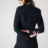 Mary Lacy Pinstripe Jacket - Dark Navy
