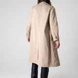 Beatrice Asymmetric Piece Trenchcoat - Light Beige
