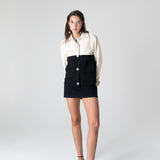 Anne Bouny Contrast Weaving Jacket