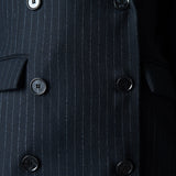 Mary Lacy Pinstripe Jacket - Dark Navy