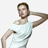 But Draped Dress in White