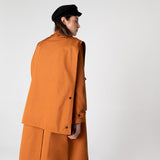 Beatrice Asymmetric Piece Trenchcoat - Cinnamon